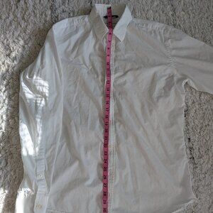 Teddy Stratford White Gabardine Long Sleeve Button Down